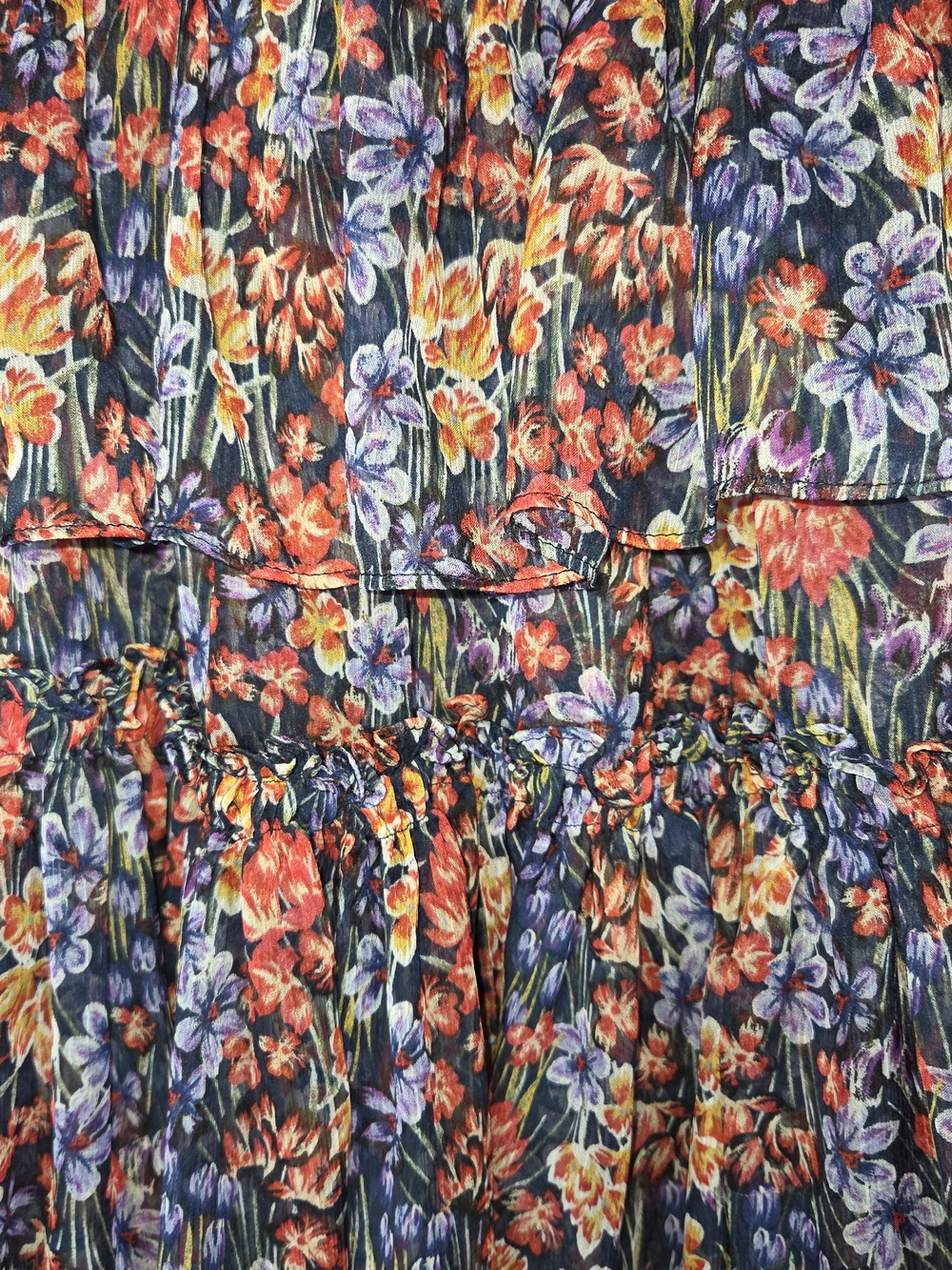 Misa Los Angeles Lilian Floral Tiered Mini Dress. Size XS - Picture 4 of 5